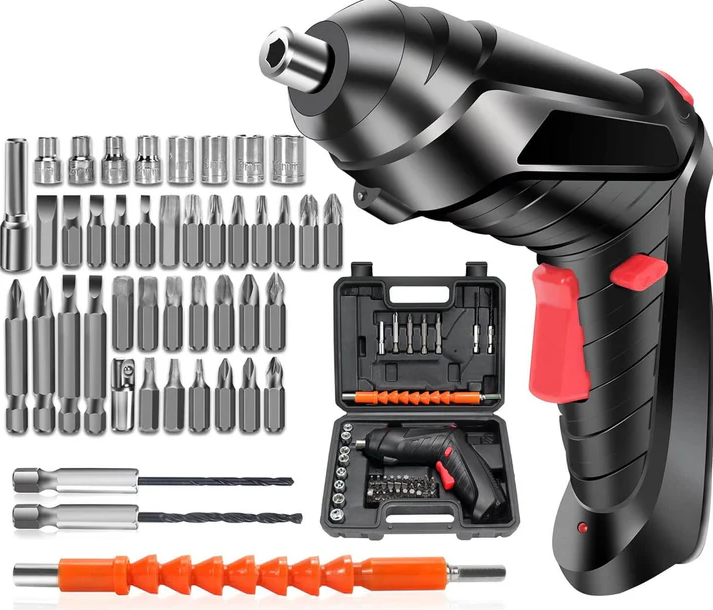 PowerFix Pro™ – Destornillador Inalámbrico 47 en 1 con Cabezal 180° + Maletín Profesional
