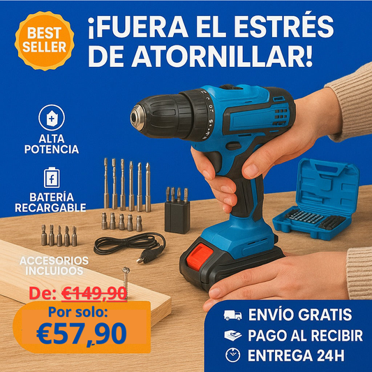 Taladro Percutor + Kit de Accesorios GRATIS (SOLO HOY)