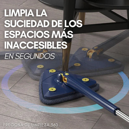 SuperMop® - Fregona 360º Autoescurrible + Kit 5 Paños de recambio