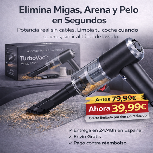 TurboVac™ - Aspirador de Coche y Hogar portátil - Envío Gratis