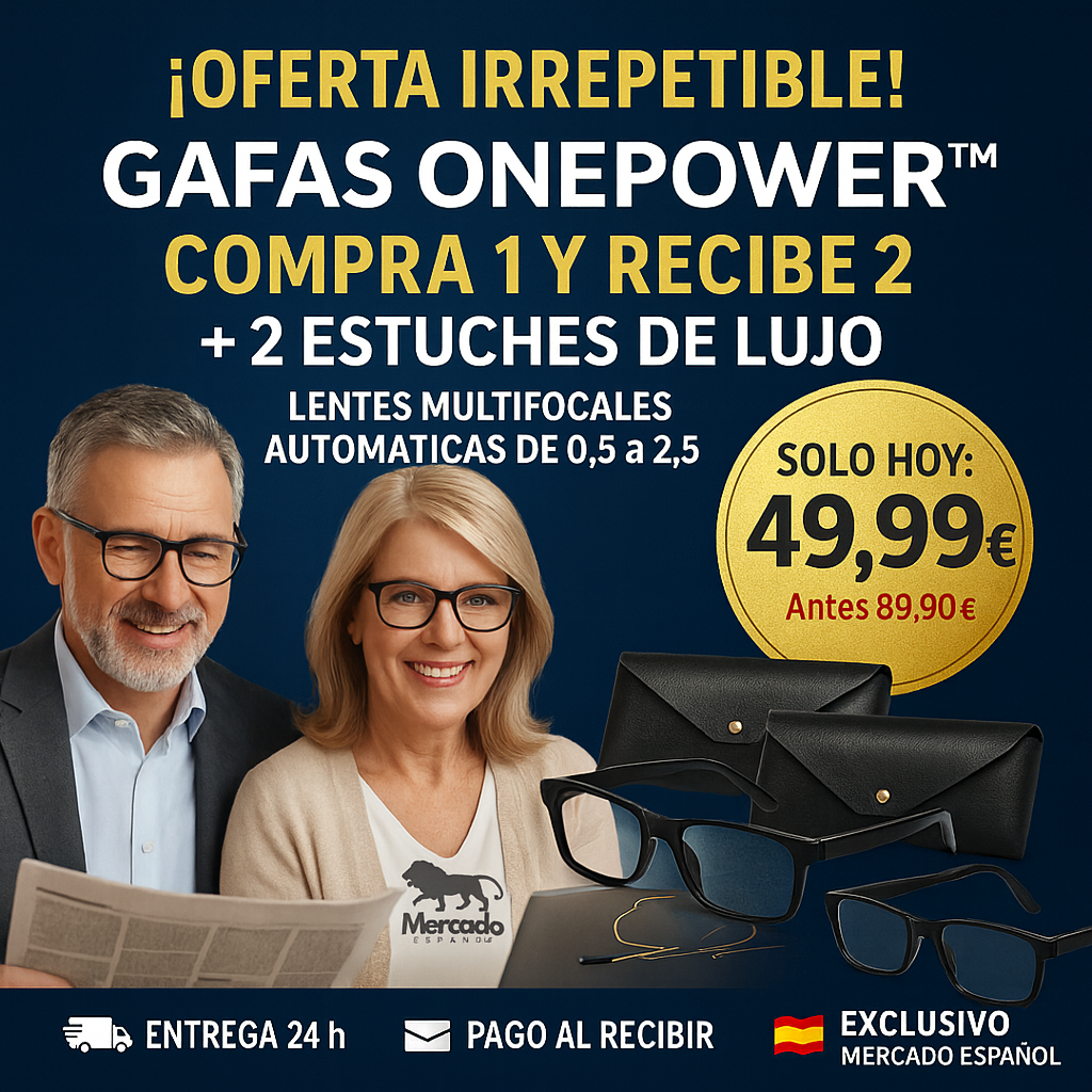 Gafas OnePower™ – Visión clara inmediata | COMPRA 1 Y RECIBE 2 + 2 Estuches de Lujo GRATIS