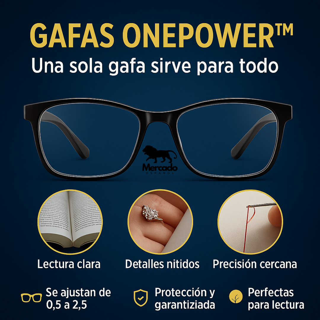 Gafas OnePower™ – Visión clara inmediata | COMPRA 1 Y RECIBE 2 + 2 Estuches de Lujo GRATIS